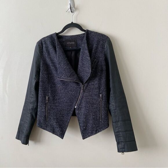 Banana Republic-Wool Blend Tweed Moto Cropped Jacket - Picture 8 of 10